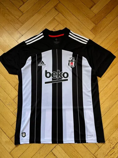 Pre-owned Adidas X Soccer Jersey Crazy Blokecore Besiktas 2020 Striped Away Football Shirt In Black/white