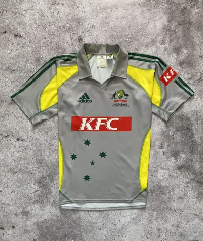 Pre-owned Adidas X Soccer Jersey Cricket Australia Vintage Jersey In Grey