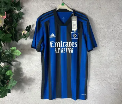 Pre-owned Adidas X Soccer Jersey Hamburg 2021-2022 Home Soccer Jersey Football Adidas Shirt In Black Blue