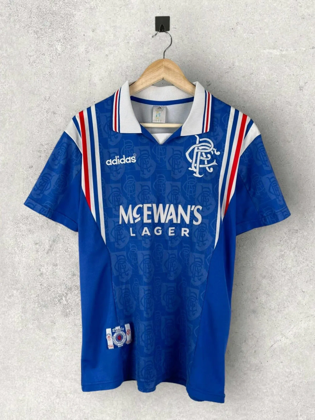 Pre-owned Adidas X Soccer Jersey Rangers Mcewan's Lager Adidas