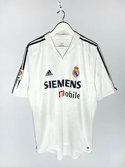 Pre-owned Adidas X Soccer Jersey Real Madrid Adidas Vintage 2004/05 Home Y2k Football Shirt In White