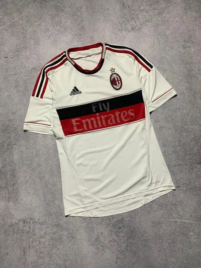 Pre-owned Adidas X Soccer Jersey Vantage Adidas Acm Milan Y2k Soccer Jersey Japanese Style In White