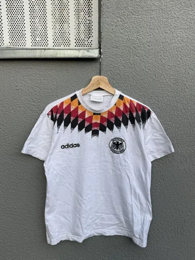 Pre-owned Adidas X Soccer Jersey Vintage 1994-96 Germany Adidas Cotton Tee Shirt S In White