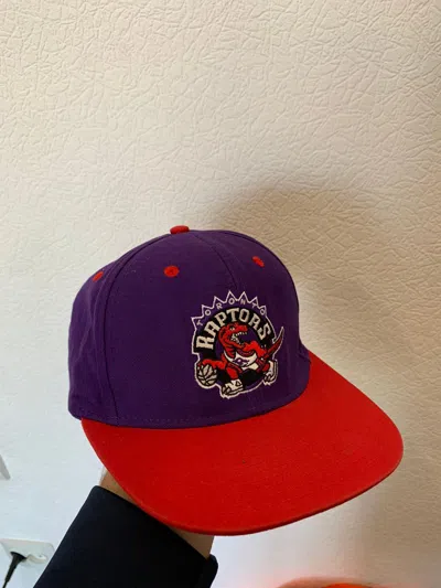 Pre-owned Adidas X Soccer Jersey Vintage 90's Toronto Raptors Adidas Cap Hat Nba In Red