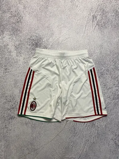 Pre-owned Adidas X Soccer Jersey Vintage Ac Milan Soccer Shorts Adidas Football In White