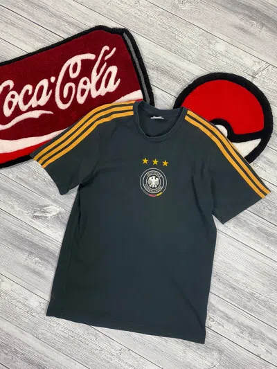 Pre-owned Adidas X Soccer Jersey Vintage Adidas 2008 Germany National Team Football T Shirt In Black