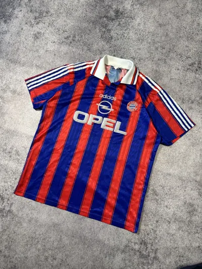 Pre-owned Adidas X Soccer Jersey Vintage Adidas Bayern Munich Opel Soccer Jersey Blokecore Xl In Blue/red