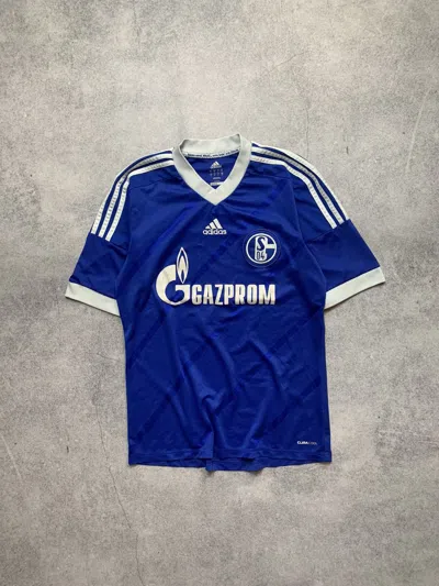 Pre-owned Adidas X Soccer Jersey Vintage Adidas Fc Schalke 2010 International Soccer Jersey In Blue
