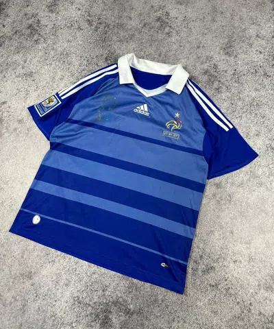 Pre-owned Adidas X Soccer Jersey Vintage Adidas France 8 Gourcuff Soccer Jersey Blokecore Vtg In Blue
