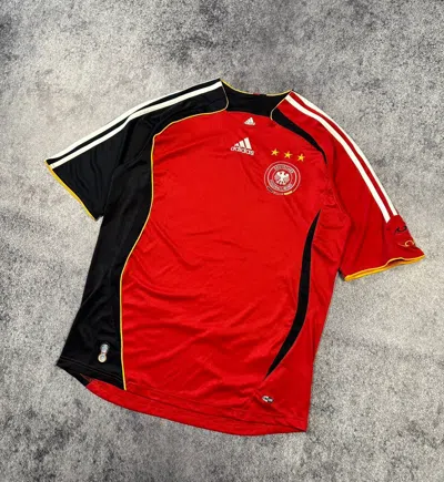 Pre-owned Adidas X Soccer Jersey Vintage Adidas Germany Soccer Jersey Blokecore Style M In Red/black