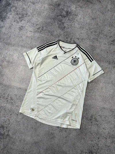 Pre-owned Adidas X Soccer Jersey Vintage Adidas Germany Soccer Jersey Blokecore Style S In White
