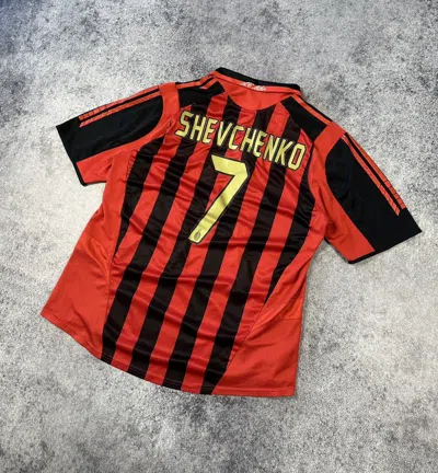 Pre-owned Adidas X Soccer Jersey Vintage Adidas Milan Shevchenko 7 Soccer Jersey Blokecore Xl In Black Red