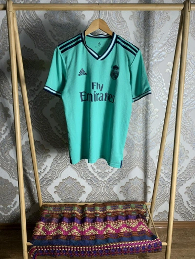 Pre-owned Adidas X Soccer Jersey Vintage Adidas Real Madrid Spain Soccer Jersey Y2k Drill 90's In Green