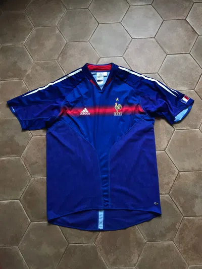 Pre-owned Adidas X Soccer Jersey Vintage France Adidas Soccer Jersey In Blue