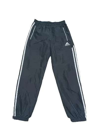 Pre-owned Adidas X Vintage 00s Vintage Adidas Nylon Drill Pants Y2k Soccer Football In Black