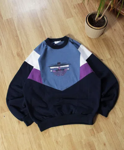 Pre-owned Adidas X Vintage 80's Adidas Sweatshirt In Purple