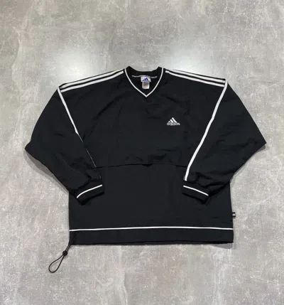 Pre-owned Adidas X Vintage 90's Adidas Hockey Track Jacket In Black White