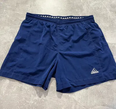 Pre-owned Adidas X Vintage 90's Adidas Shorts Embroidered Logo In Blue