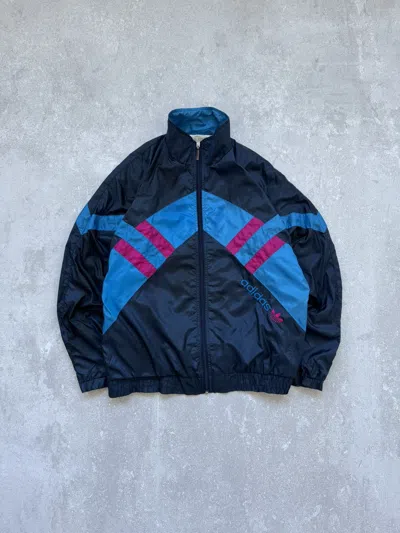 Pre-owned Adidas X Vintage Adidas 90's Nylon Olympic Jacket In Blue