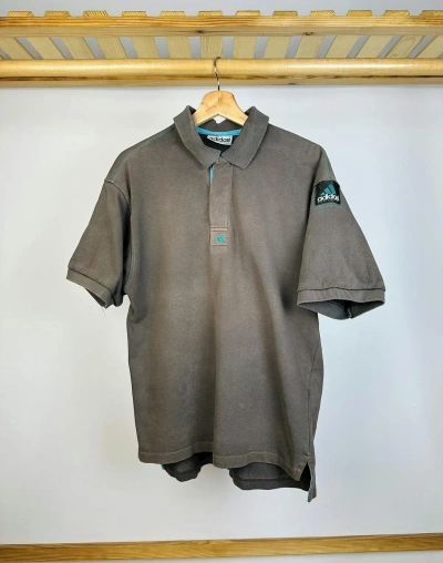 Pre-owned Adidas X Vintage Adidas Equipment Polos T-shirt In Washed Brown