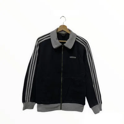 Pre-owned Adidas X Vintage Adidas Equipment Y2k Spellout Zip Up Jacket In Black