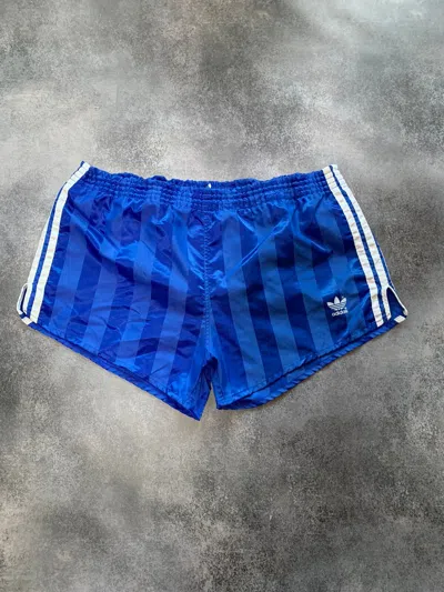 Pre-owned Adidas X Vintage Adidas Made In West Germany Shorts In Blue