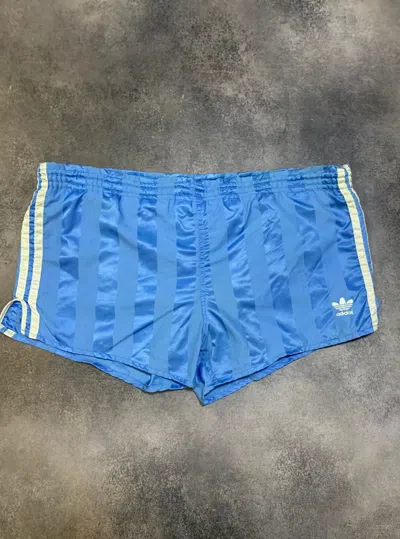 Pre-owned Adidas X Vintage Adidas Made In West Germany Shorts In Blue