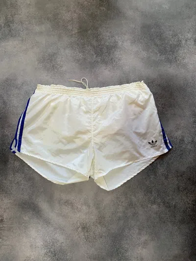 Pre-owned Adidas X Vintage Adidas Made In West Germany Shorts In White