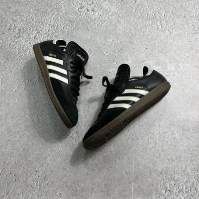 Pre-owned Adidas X Vintage Adidas Samba Maison Margiela Bw Sport Style Shoes In Black