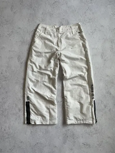 Pre-owned Adidas X Vintage Adidas Vintage 00's White Classic Pants Size L Xl