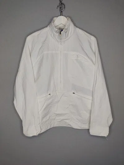 Pre-owned Adidas X Vintage Adidas Zip 1/2 Anorak Vintage Suit Jacket Y2k Drill In White