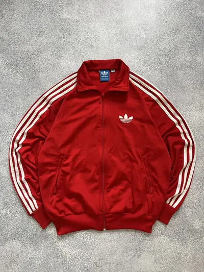 Pre-owned Adidas X Vintage Asidas Olympic Track Jacket In Red