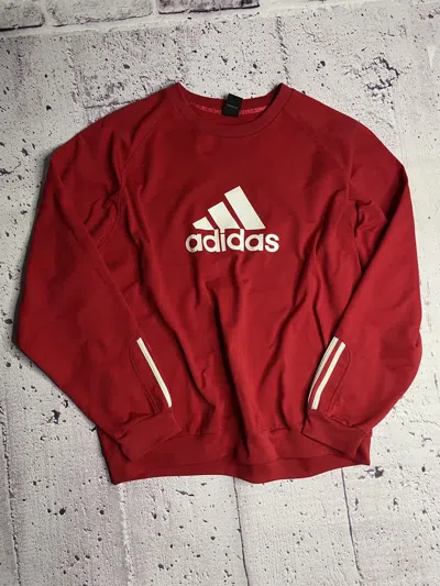 Pre-owned Adidas X Vintage Mens Adidas Sweatshirt Vintage Streetwear Y2k In Red