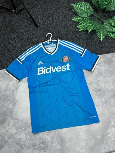 Pre-owned Adidas X Vintage Sunderland Away Football Shirt Blue Adidas Mens Size L