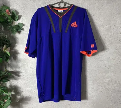 Pre-owned Adidas X Vintage T-shirt Adidas Table Tenis Originals Vintage 90's In Blue