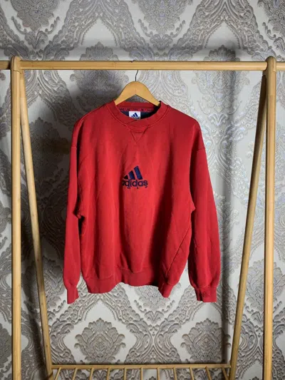 Pre-owned Adidas X Vintage Very Adidas Golf Sweatshirt Vintage Y2k Drill Retro 90's In Red