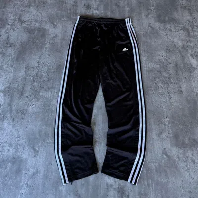 Pre-owned Adidas X Vintage Y2k Adidas Baggy Skater Cyber Grunge Tech Sweatpants In Black