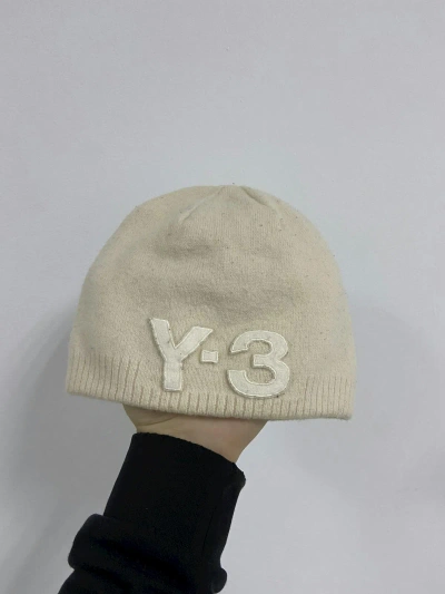 Pre-owned Adidas X Vintage Yohji Yamamoto Adidas Vintage Hat Big Logo Fleece Warm In Beige