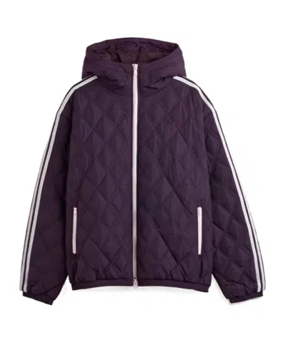 Adidas X Wales B Onner Wales Bonner Quilted Jkt Jacket In Burgundy