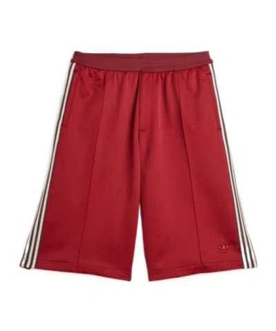 Adidas X Wales B Onner Wales Bonner Track Shorts In Burgundy