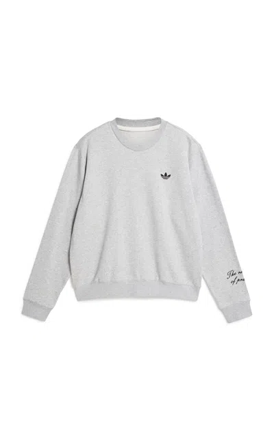 Adidas X Wales Bonner Cotton-blend Sweatshirt In Grey