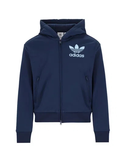 Adidas X Wales Bonner Hooded Sweatshirt In Blue
