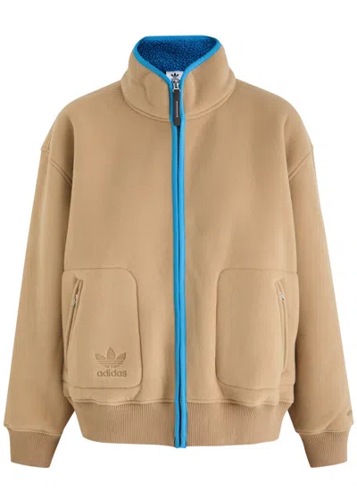 Adidas X Wales Bonner Logo-embroidered Fleece Jacket In Beige