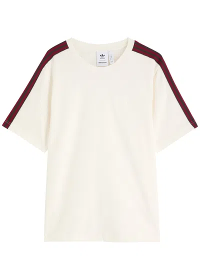 Adidas X Wales Bonner Logo-embroidered Striped Cotton T-shirt In Cream