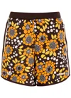 Adidas Originals Adidas X Wales Bonner Logo Floral-intarsia Knitted Shorts In Multicoloured