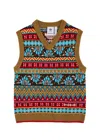 Adidas Originals Adidas X Wales Bonner Logo Intarsia Knitted Vest In Multicoloured