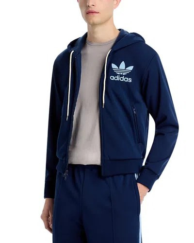 Adidas X Wales Bonner Logo Track Hoodie In Navy