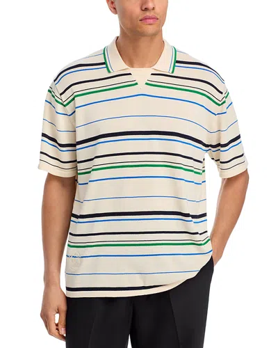 ADIDAS ORIGINALS ADIDAS X WALES BONNER REGULAR FIT STRIPED KNIT POLO