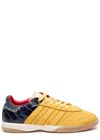 Adidas X Wales Bonner Samba Panelled Suede Sneakers In Gold