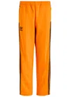 Adidas Originals Adidas X Wales Bonner Striped Logo Jersey Track Pants In Orange